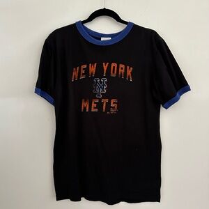 New York Mets Majestic Ringer Tee Size Medium